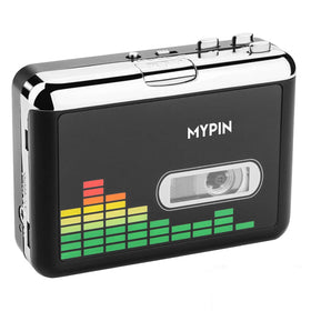 MYPIN front view of Walkman converter showing controls and USB port for easy digitizing