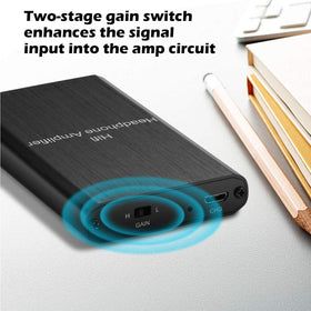 MYPIN Headphone Amplifier 3.5mm aux ports enable wide device compatibility.