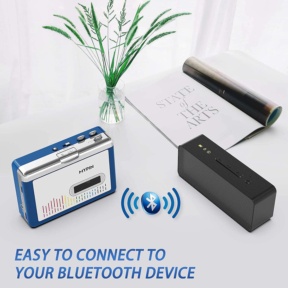 MYPIN Walkman cassette-player in-use demonstrating auto-reverse and convenient playback