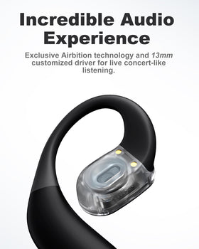 Mythsound earhooks provide a secure fit for running and workouts without ear canal pressure.