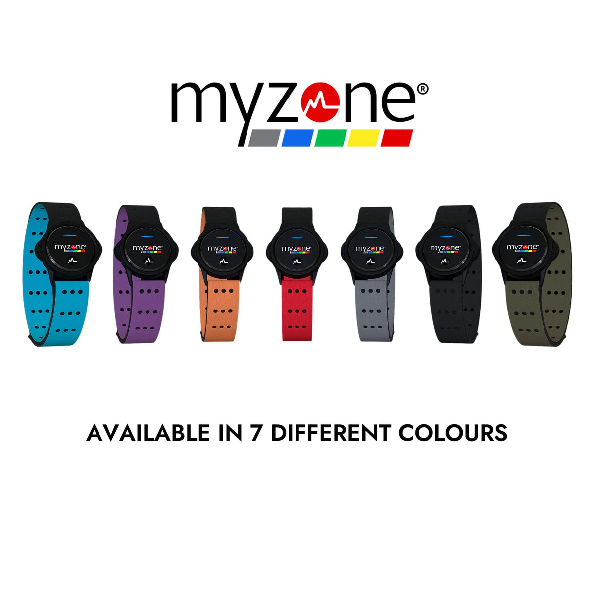 Myzone forearm strap worn during exercise showing stable module placement
