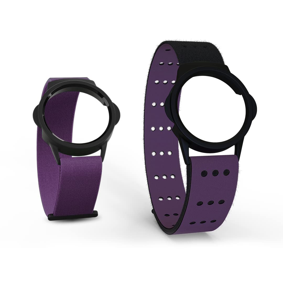 Myzone purple replacement strap front packaging showing product and brand benefits