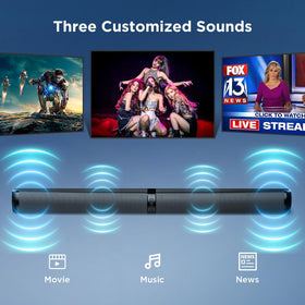 Sleek, modern design complements living rooms and home theaters