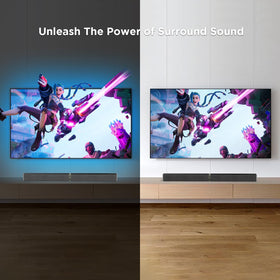 MZEIBO Sound Bar ARC Optical AUX ports for versatile connections