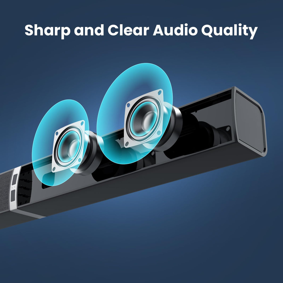 MZEIBO Sound Bar with Bluetooth connectivity for quick device pairing