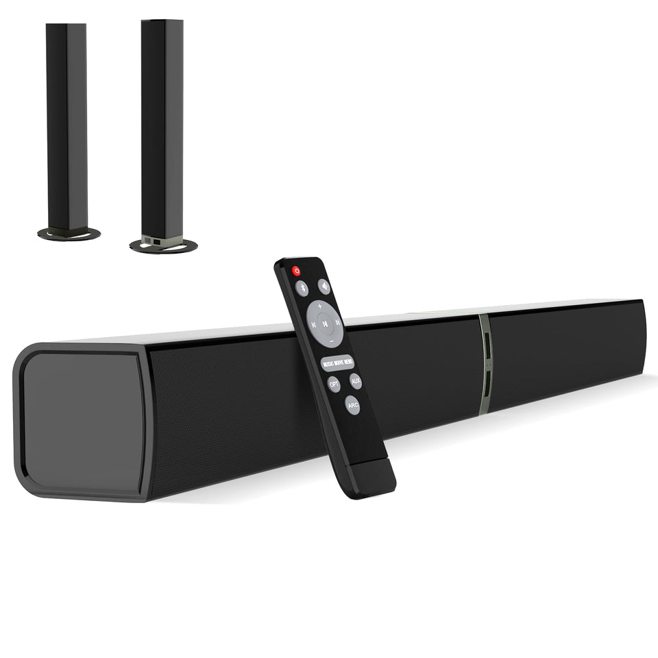 MZEIBO Sound Bar for Smart TV delivers immersive audio for cinematic viewing.