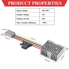MZHOU compact buck converter dimensions fit small dashboards and spaces