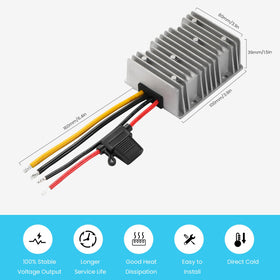 MZHOU buck converter installed outdoors demonstrating weather-resistant build.
