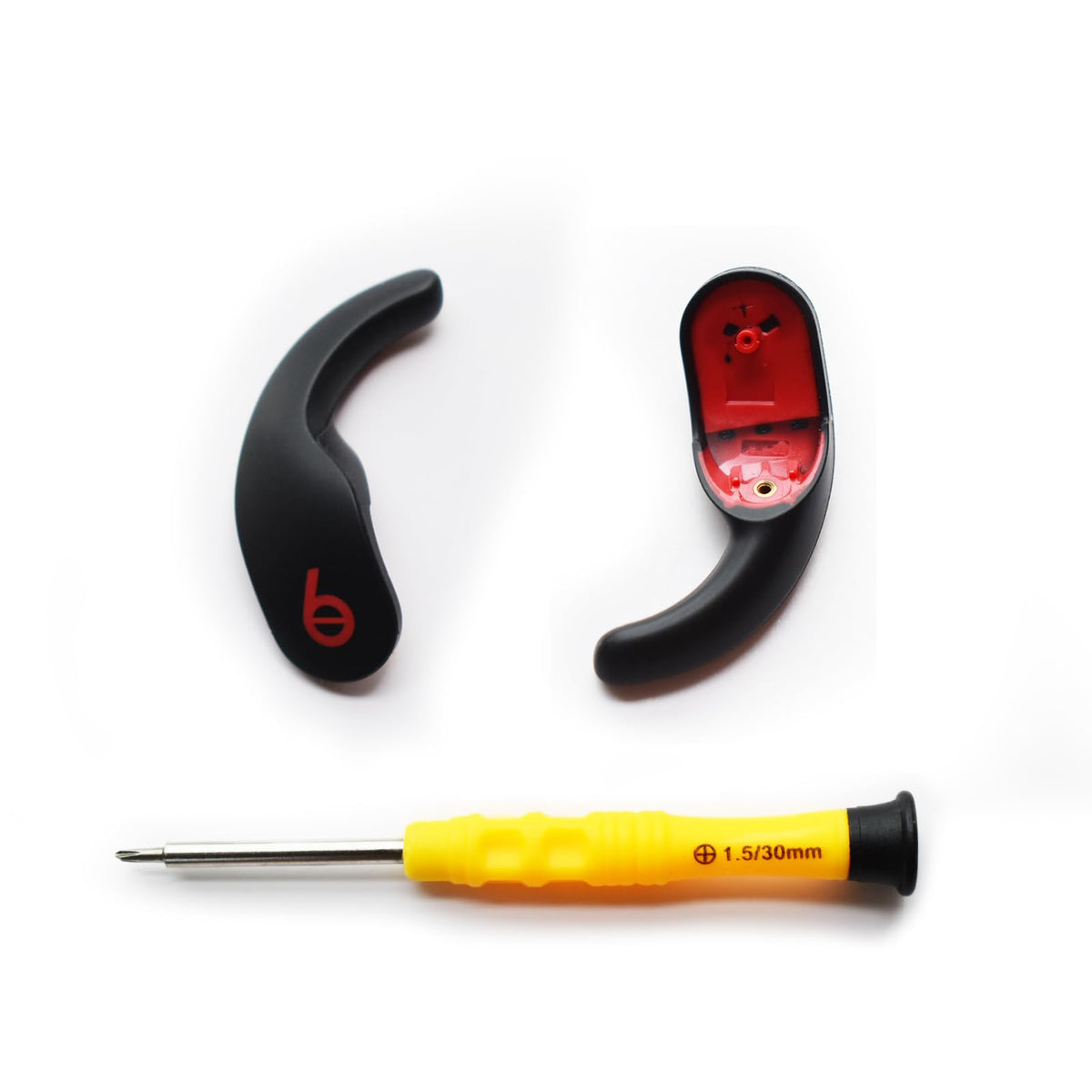 Mzklqve Fit Pro Ear Hooks packaging with two hooks and screwdriver for secure fit.
