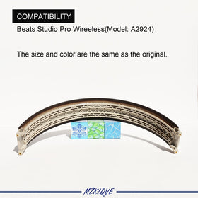 MZKLQVE headband beside earcup showing correct scale and seamless replacement
