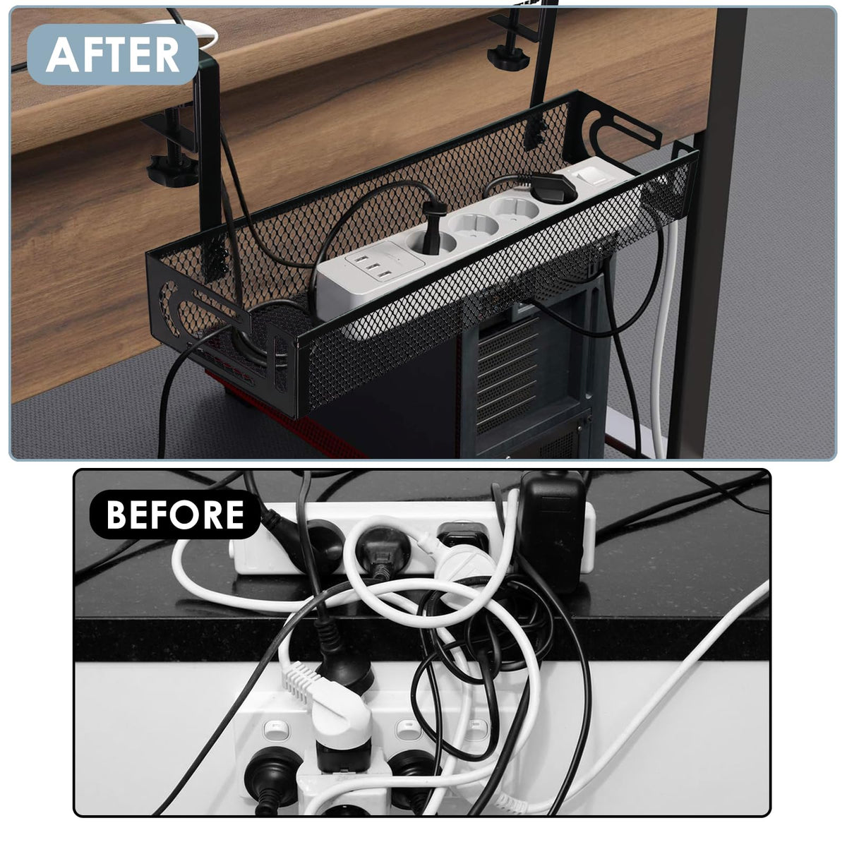 Mzmaxy non-slip pads protect desk surface during adjustments.