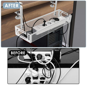 Mzmaxy cable management keeps cords tidy and desk area organized