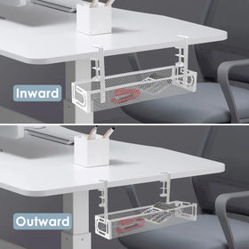 Mzmaxy white finish complements a clean, modern home office