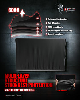 MZS close-up of 600D fabric texture showing waterproof protection