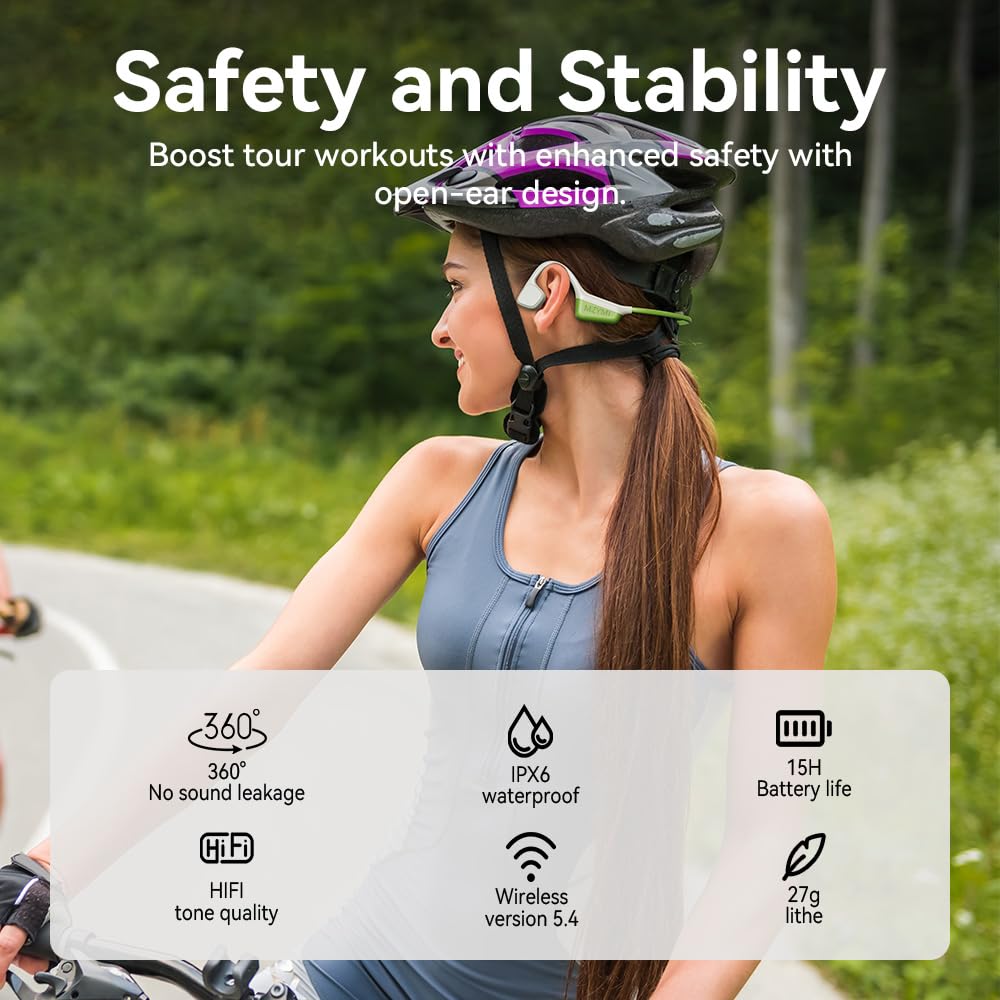 MZYMI Bluetooth 5.4 delivers stable pairing and low latency for workouts.
