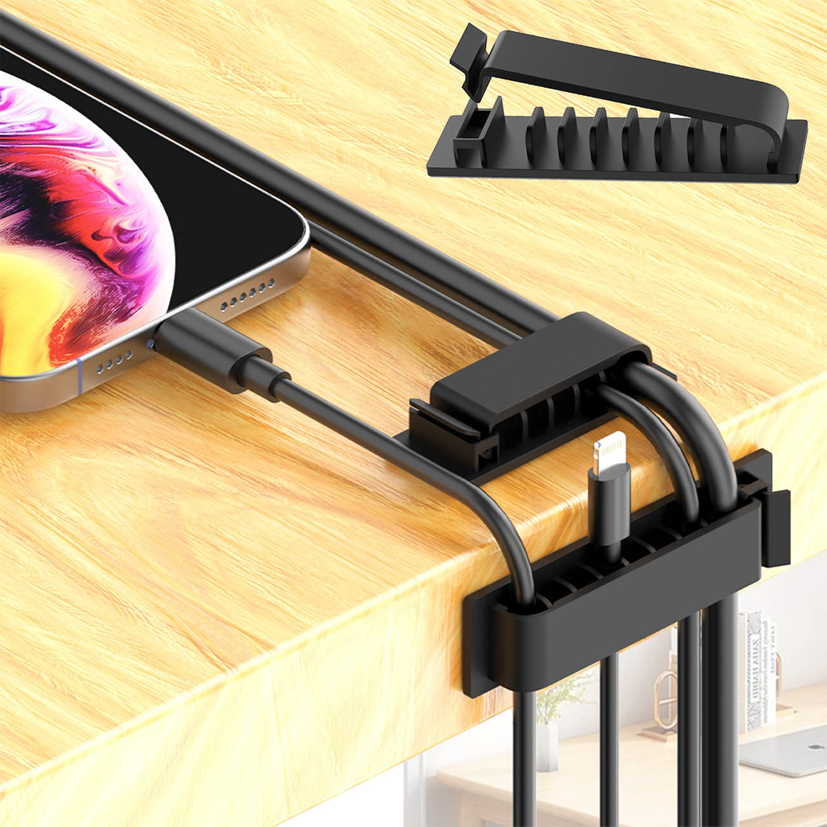 N NOROCME cable clips 46-pcs close-up for secure routing