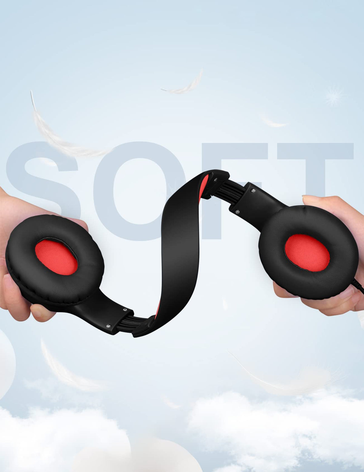 Nabevi headphones lightweight design minimizes head fatigue