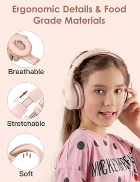 Nabevi Kids Headphones 40mm drivers deliver clear HD sound for learning.