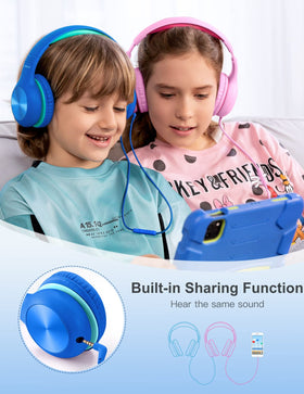 Nabevi Kids Headphones ear cups close-up show soft foam and breathable material.