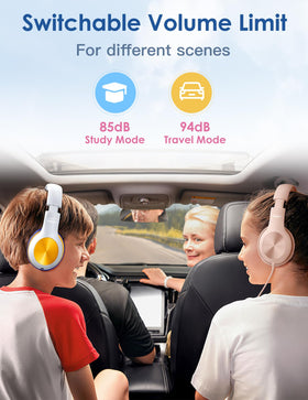Nabevi Kids Headphones lightweight design reduces head pressure for comfort.