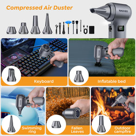 NACKEO K100 accessory set with five nozzles and six brushes for versatile tasks