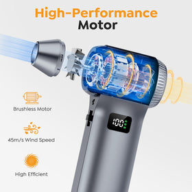 NACKEO K100 display and LED light showing wind speed and battery for confident use