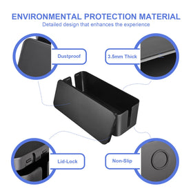 Naeety medium box containing a surge protector highlighting clutter reduction