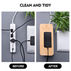 Naeety cable cover with ties and clips, provides tidy cable routing