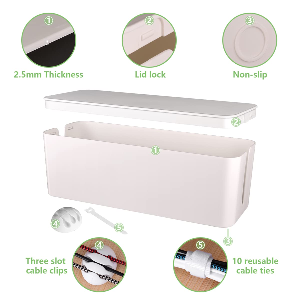 Naeety side vent and cable exit showing safe airflow benefit