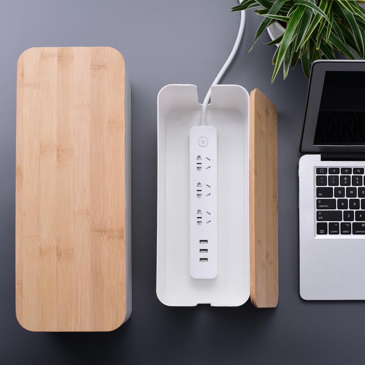 Naeety size comparison with ruler, shows fit for common power strips