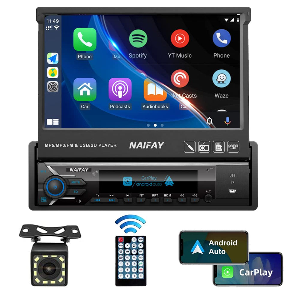 Naifay 7-inch flip-out screen for effortless on-road navigation.