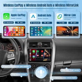 Corolla with Naifay stereo demonstrating wireless CarPlay integration
