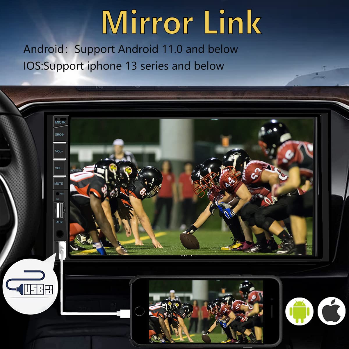 Naifay HD backup camera close-up showing waterproof lens and wide-angle view for safer reversing