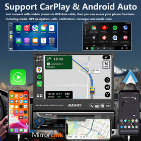 Naifay carplay-android-auto integration enables seamless smartphone use while driving.
