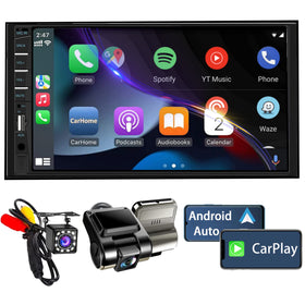 Naifay double din stereo with rear camera for safer parking.