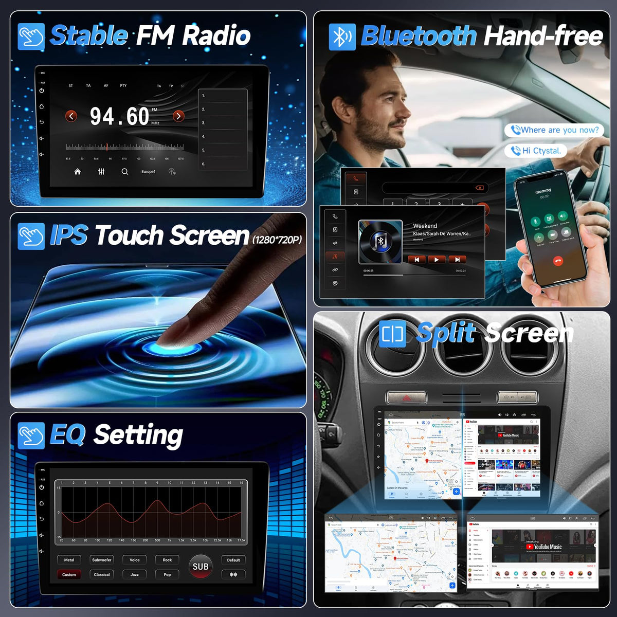 Naifay Transit Connect steering wheel controls for quick access.