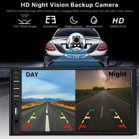 Naifay unit installed in a dashboard showing compact double-din fit and accurate size