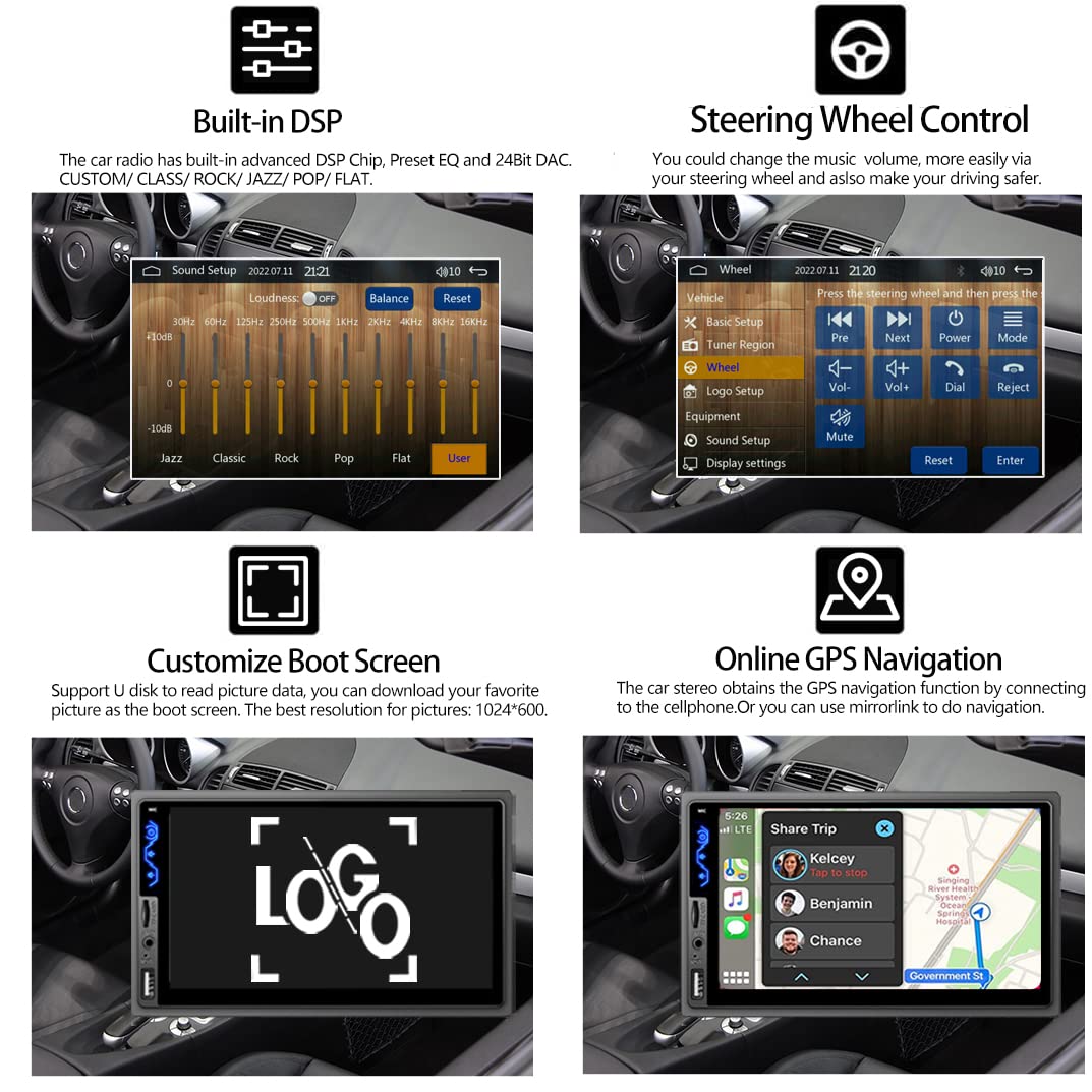 Naifay touchscreen mirrorlink displaying phone navigation for safer driving