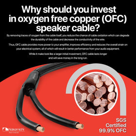 Nakamichi cable cross-section showing OFC conductors for clarity