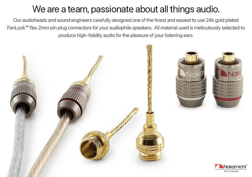 Color-coded sleeve helps identify polarity for accurate channel setup.