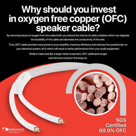 Nakamichi Excel 12AWG dual-conductor cable highlighting heavy-gauge performance.