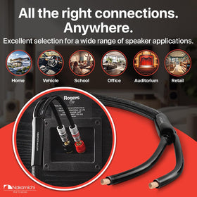 Nakamichi Excel Series black braided jacket protects wiring while staying discreet