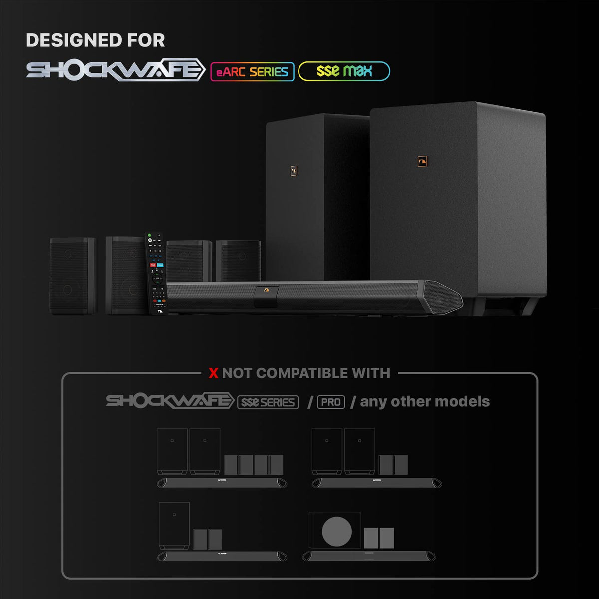 Nakamichi remote in hand controlling soundbar showing ergonomic grip and quick access