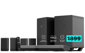 Nakamichi Shockwafe Ultra 9.2.4 soundbar front view for immersive 360° sound