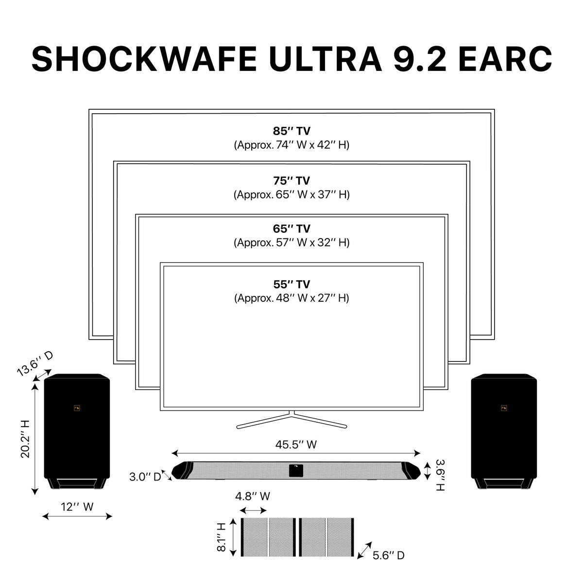 Nakamichi Shockwafe Ultra 9.2.4 dual 10-inch wireless subwoofers for deep bass