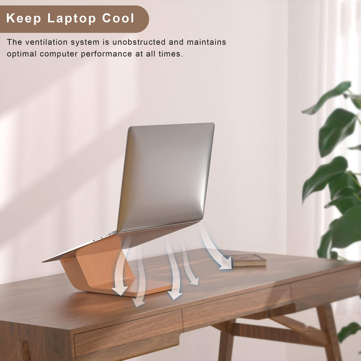NAMAII side profile showing 50° elevation curve for stable ergonomic viewing
