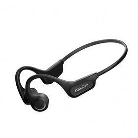 Nanajorwa bone conduction headphones front view; compact, secure fit for workouts.