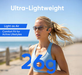 Nanajorwa open-ear design while wearing; comfortable for running and cycling.