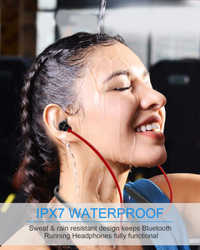 NANAMI earbuds in use at the gym demonstrating secure fit and sweat resistance