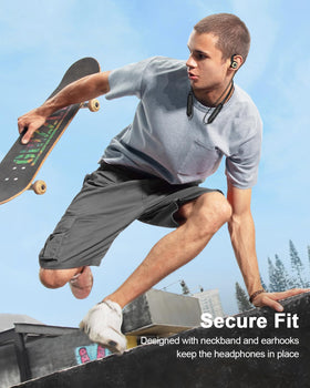 Nanami open-ear headphones ideal for running and workouts with secure fit.